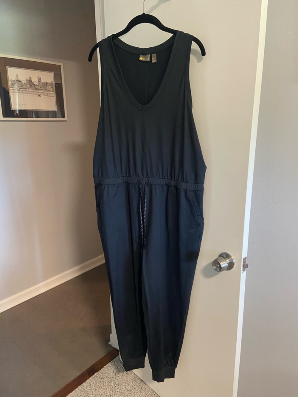 Zella Live-In Jogger Jumpsuit, Size XL, Black